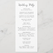 Spring Wildflower Boho Tuin Huwelijksprogramma Programmakaart (Achterkant)