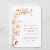 Spring Wildflower Botanical Garden Wedding Kaart (Voorkant)