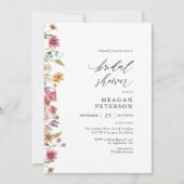 Spring Wildflower Bridal Shower Invitation Kaart (Voorkant)