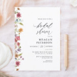 Spring Wildflower Bridal Shower Invitation Kaart<br><div class="desc">Viel je bruid om te worden met deze Waterverf Floral Spring Vrijgezellenfeest! Het ontwerp is perfect voor elk baby shower en wordt geleverd met passende labels om het gelukkige nieuws te delen.</div>