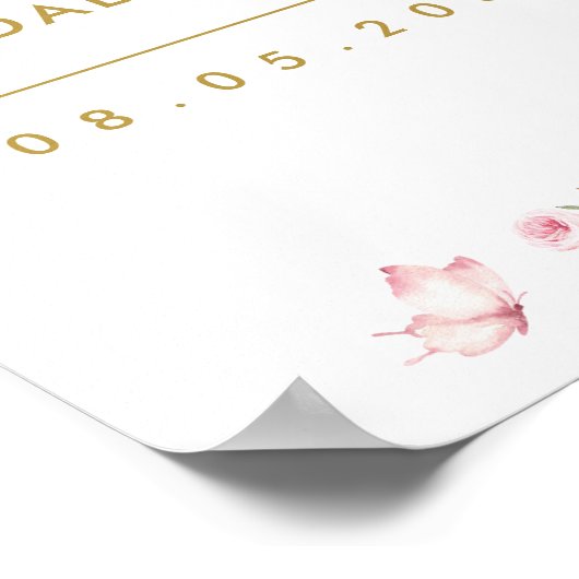 Spring Wildflower Butterfly Vrijgezellenfeest Welk Poster (Hoek)