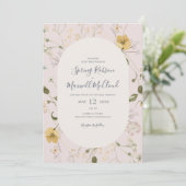 Spring Wildflower | Casual bruiloft met stomheid Kaart (Staand voorkant)