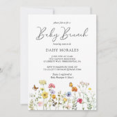 Spring Wildflower Colorful Botanical Baby Brunch Kaart (Voorkant)