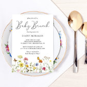 Spring Wildflower Colorful Botanical Baby Brunch Kaart