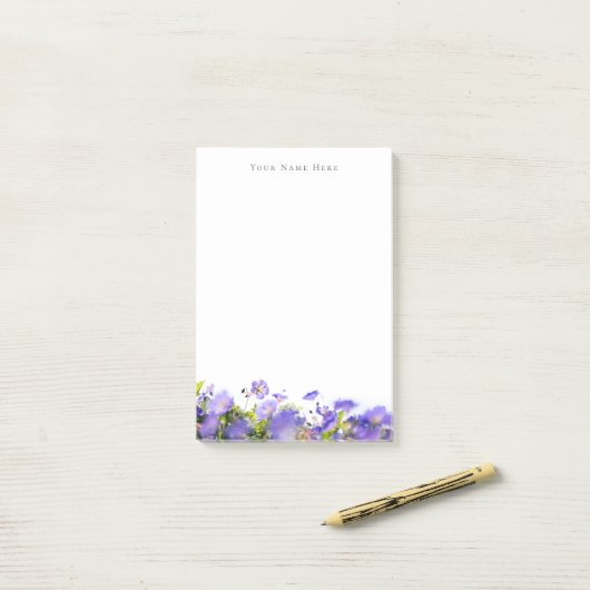 Spring wildflower customizable post-it® notes (Op bureau)