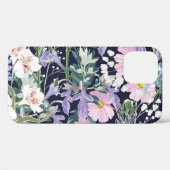 Spring Wildflower: donkerblauw . Case-Mate iPhone Case (Achterkant (horizontaal))