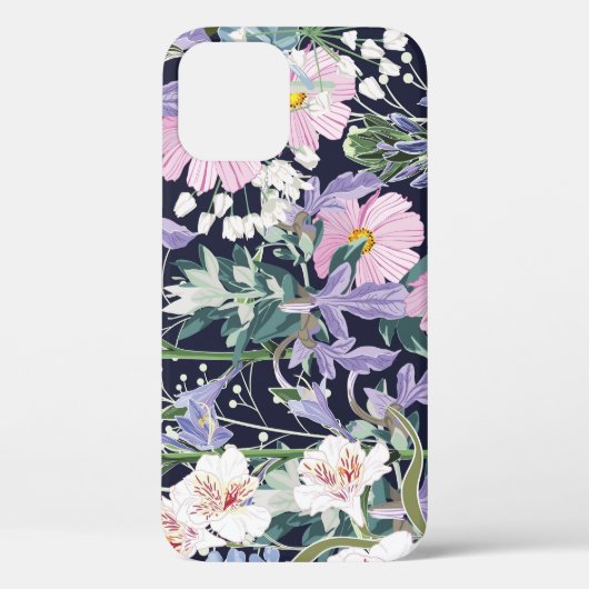 Spring Wildflower: donkerblauw . Case-Mate iPhone Case (Achterkant)