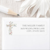 Spring Wildflower Doopsel Retour Adreslabels Etiket (Insitu)