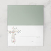 Spring Wildflower Doopsel Tafel Nummer Plaats Kaar Plaatskaartje (Buitenkant ongevouwen)