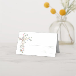 Spring Wildflower Doopsel Tafel Nummer Plaats Kaar Plaatskaartje