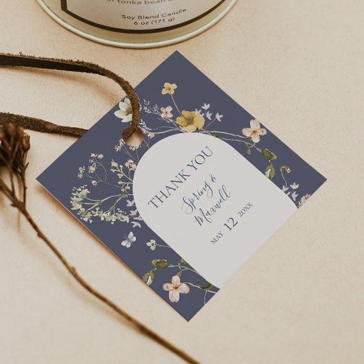 Spring Wildflower | Dusty Paars Hartelijk dank Bedankjes Labels