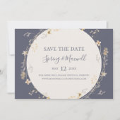 Spring Wildflower | Dusty Paars horizontaal Save The Date (Voorkant)