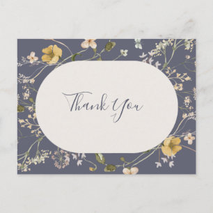 Spring Wildflower   Dusty Paars Weddenschap Hartel Briefkaart