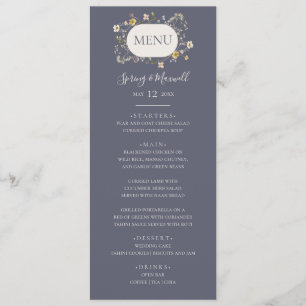 Spring Wildflower   Dusty Paars Weddenschap Menu