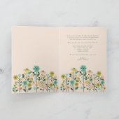 Spring Wildflower Easter Bunny Baby shower Bedankkaart (Binnen)