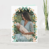 Spring Wildflower Easter Bunny Baby shower Bedankkaart (Voorkant)