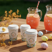 Spring Wildflower Easter Bunny Baby shower Bow Papieren Bekers