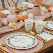 Spring Wildflower Easter Bunny Baby shower Bow Servet