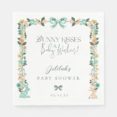 Spring Wildflower Easter Bunny Baby shower Bow Servet (Voorkant)