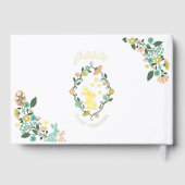 Spring Wildflower Easter Bunny Baby shower Gastenboek (Achterkant)