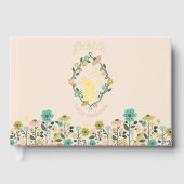 Spring Wildflower Easter Bunny Baby shower Gastenboek (Voorkant)