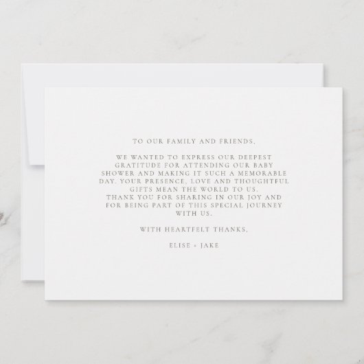 Spring Wildflower Field Baby shower 3 foto's Bedankkaart (Achterkant)