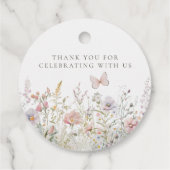 Spring Wildflower Field Baby shower dank u Bedankjes Labels (Achterkant)