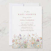 Spring Wildflower Field Baby shower Kaart (Voorkant)