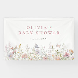 Spring Wildflower Field Baby shower Spandoek