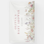 Spring Wildflower Field Baby shower Spandoek (Verticaal)