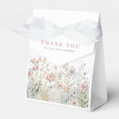 Spring Wildflower Field Vlinder Baby shower Bedankdoosjes (Voorkant Zijde)