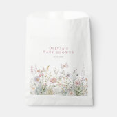 Spring Wildflower Field Vlinder Baby shower Bedankzakje (Voorkant)