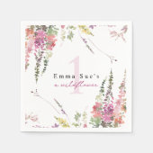 Spring Wildflower Floral Birthday Napkins Servet (Voorkant)