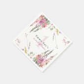 Spring Wildflower Floral Birthday Napkins Servet (Hoek)