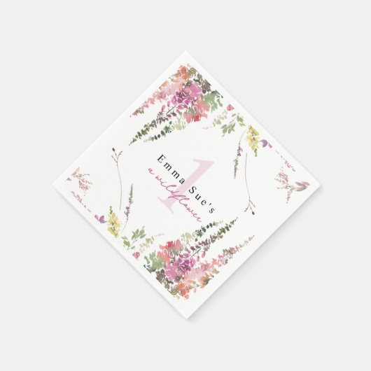 Spring Wildflower Floral Birthday Napkins Servet (Hoek)