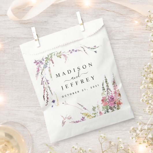 Spring Wildflower Floral Wedding Bedankzakje (Geknipt)