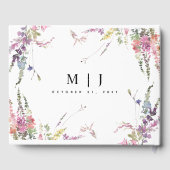 Spring Wildflower Floral Wedding Gastenboek (Achterkant)