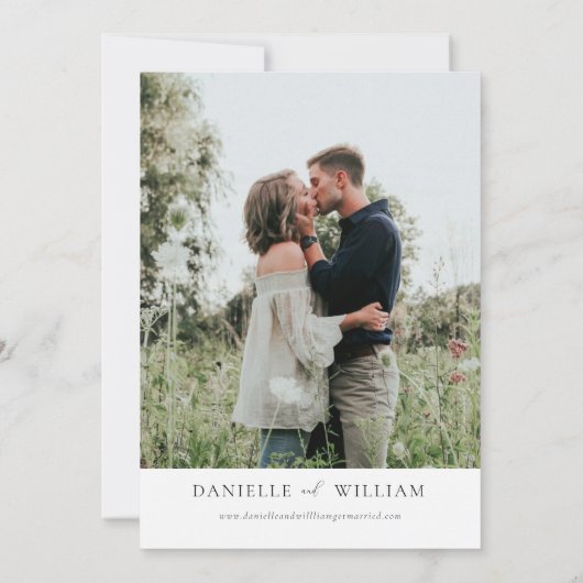 Spring Wildflower Floral Wedding Invitation Kaart (Achterkant)