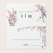 Spring Wildflower Floral Wedding Place Card Kaart (Buitenkant ongevouwen)