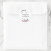 Spring Wildflower Floral Wedding Ronde Sticker (Tas)