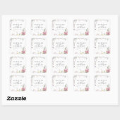 Spring Wildflower Floral Wedding Vierkante Sticker (Vel)