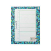 Spring Wildflower Forget Me Not Week in een oogops Notitieblok (Linkerzijde)