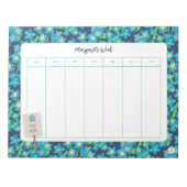 Spring Wildflower Forget Me Not Week in een oogops Notitieblok (Voorkant)