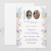 Spring Wildflower Foto 100e verjaardag Kaart (Voorkant / Achterkant)