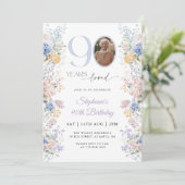 Spring Wildflower Foto 90e verjaardag Kaart (Staand voorkant)