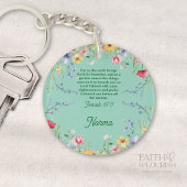 Spring Wildflower Garden Bijbelvers Sleutelhanger