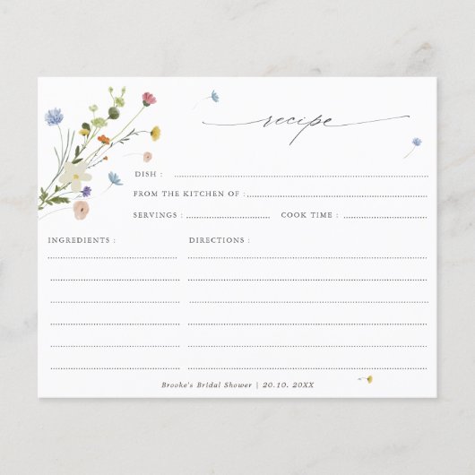 Spring Wildflower Garden chic Vrijgezellenfeest Re (Voorkant)