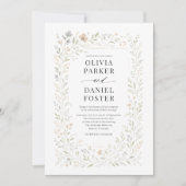 Spring Wildflower Garden Floral Botanical Wedding Kaart (Voorkant)