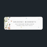 Spring Wildflower Garden Floral Minimalist Adres Etiket<br><div class="desc">Vier uw speciale dag met dit elegante Wildflower Wedding Return-adreslabel, met delicate waterverf bloemen en moderne scripttypografie. De zachte bloemrand, minimalistische lay-out en het pastelkleurpalet maken het perfect voor tuinbruiloften, buitenceremonies, lente- of zomerfeesten en boho- of rustieke thema's. Volledig aanpasbaar met uw persoonlijke gegevens. Voor maatwerk of extra producten met...</div>