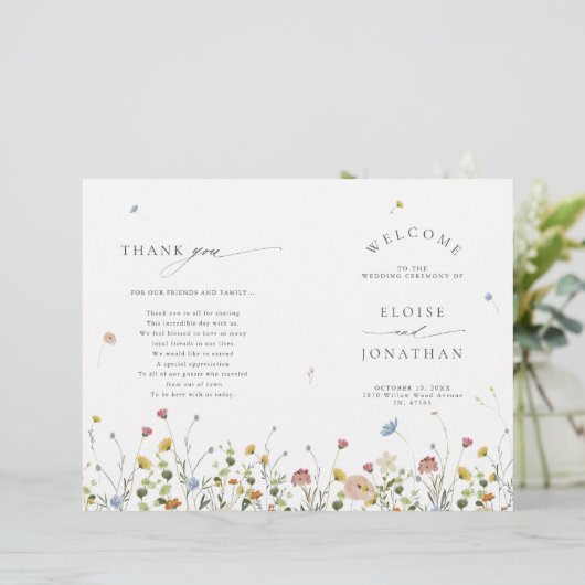 Spring Wildflower Garden Floral Minimalistische br (Staand voorkant)